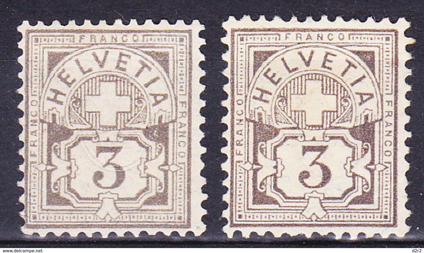LOT DE 2 PC NUM 59B* , SANS GOMME - Unused Stamps