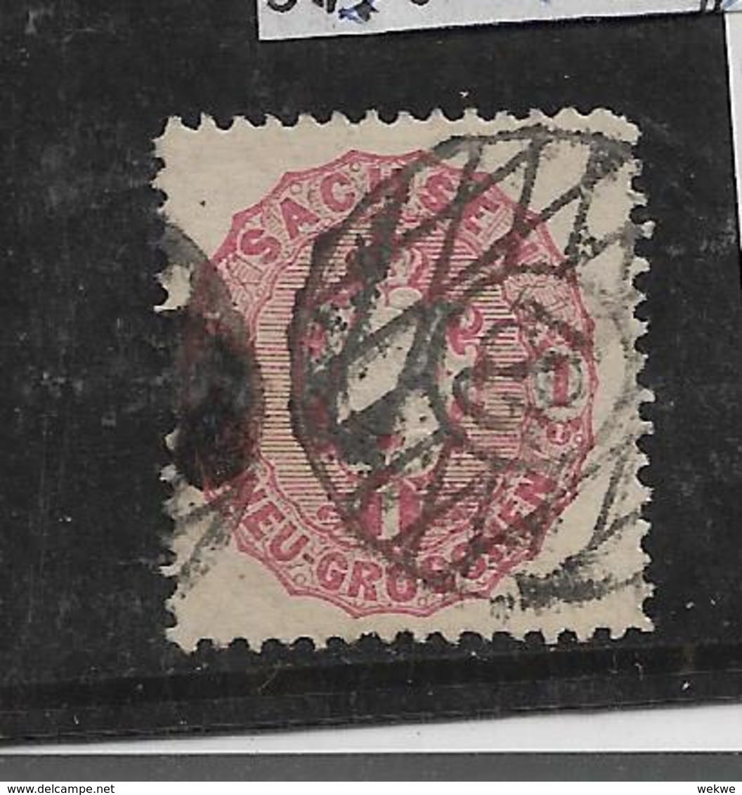 D-Sac079 / Sachsen - Mi.Nr. 16a, Stempel 185, Görlitz (+ 20,00) - Sachsen