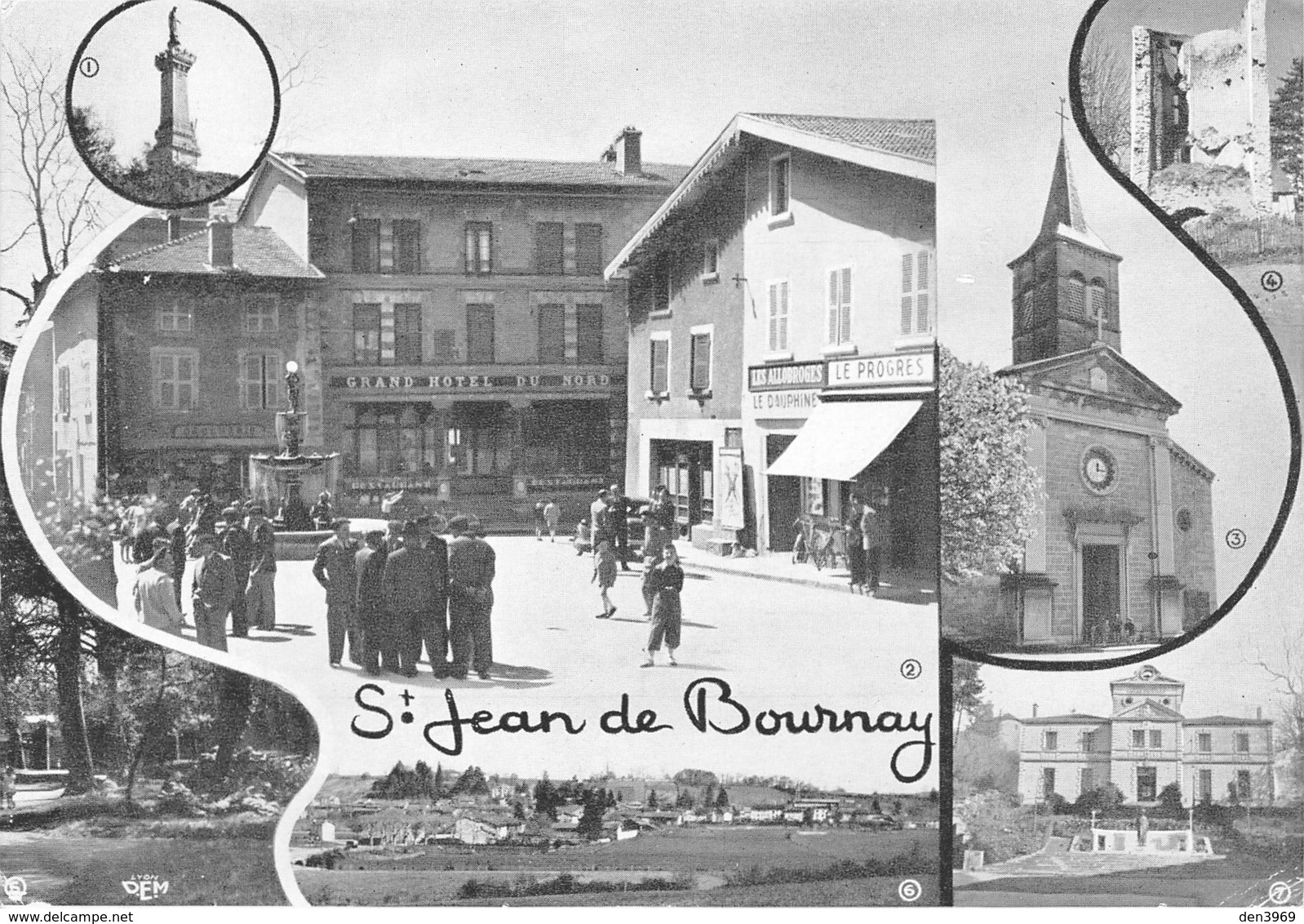 Saint-Jean-de-Bournay - N.-D. Des Lumières - Place Gal De Gaulle - Eglise - Tour Lesdiguières - Saint-Jean-de-Bournay