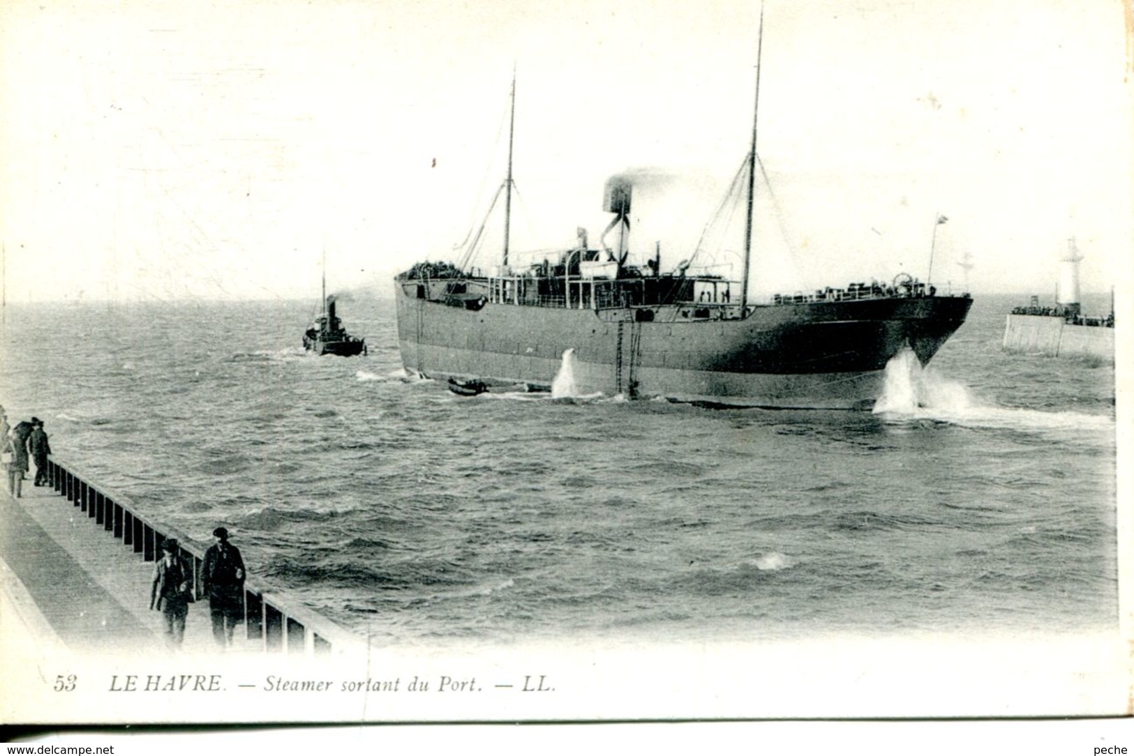 N°68267 -cpa Le Havre -steamer Sortant Du Port- - Commerce