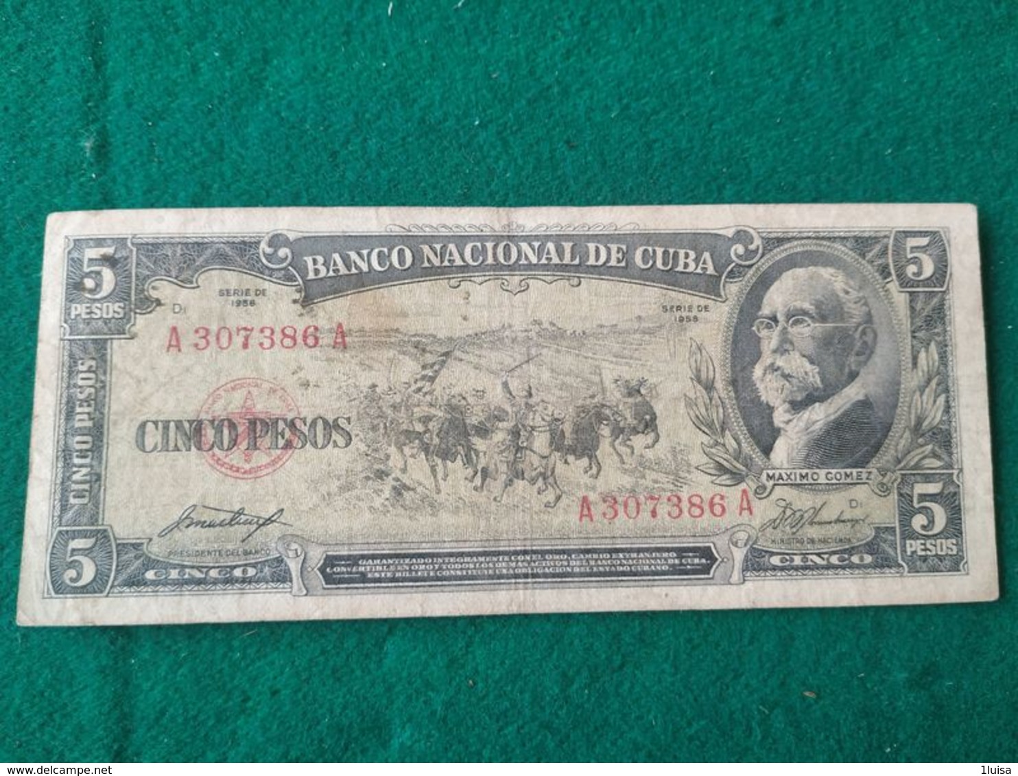 5 Pesos 1956 - Cuba