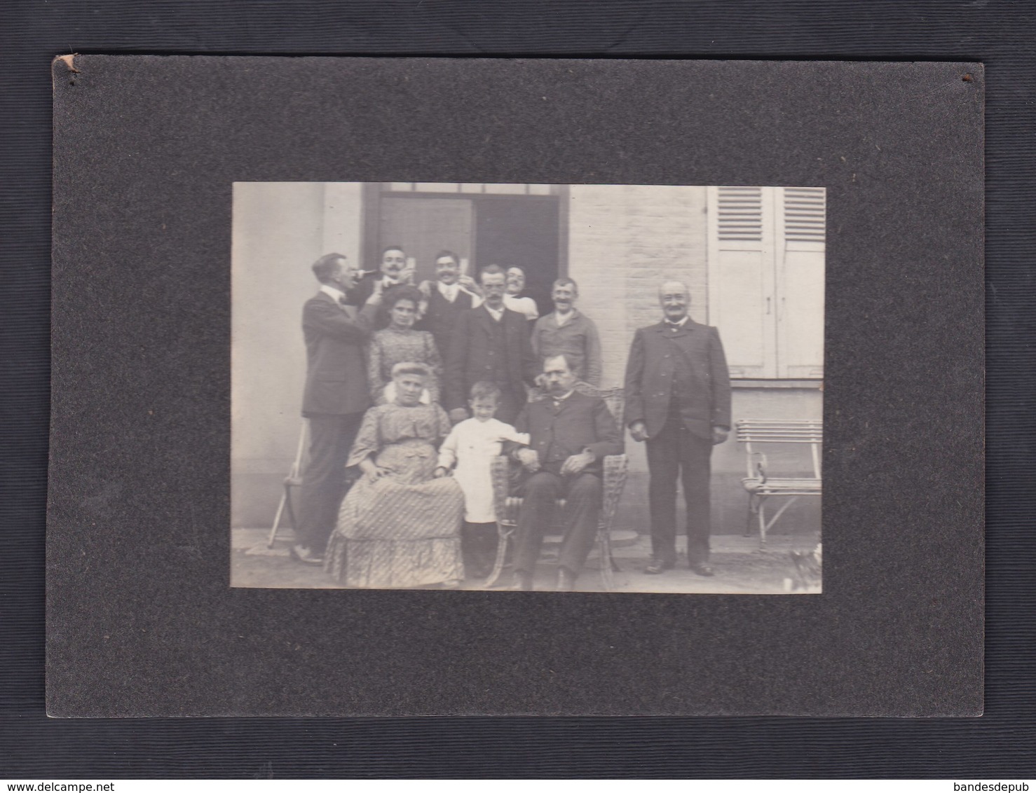 Photo Originale Contrecollée Portrait Famille Thorey - Les Attaques Près Calais - Persone Identificate