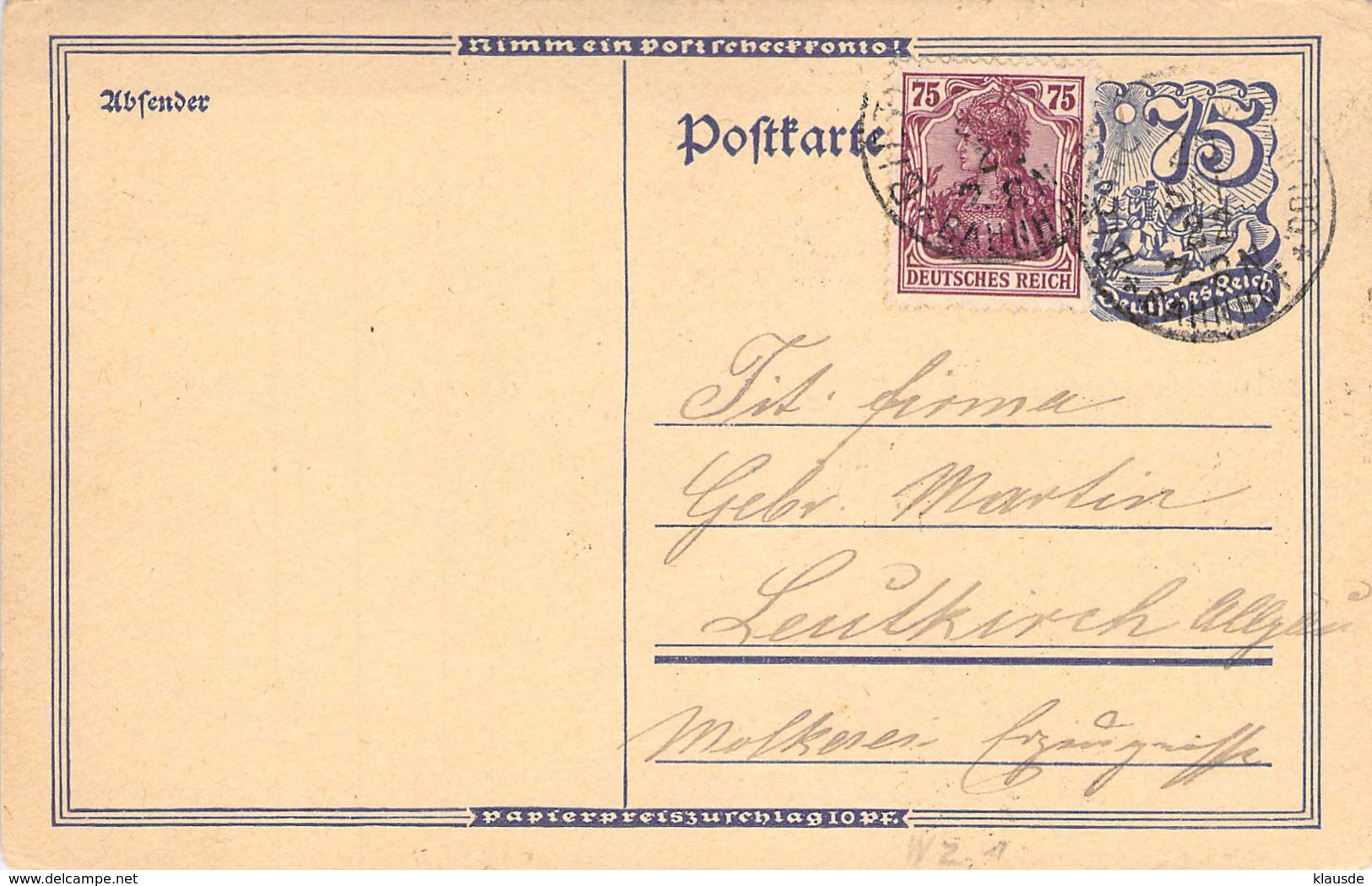 Bietigheim>Leutkirch ZFR 1922 - Covers