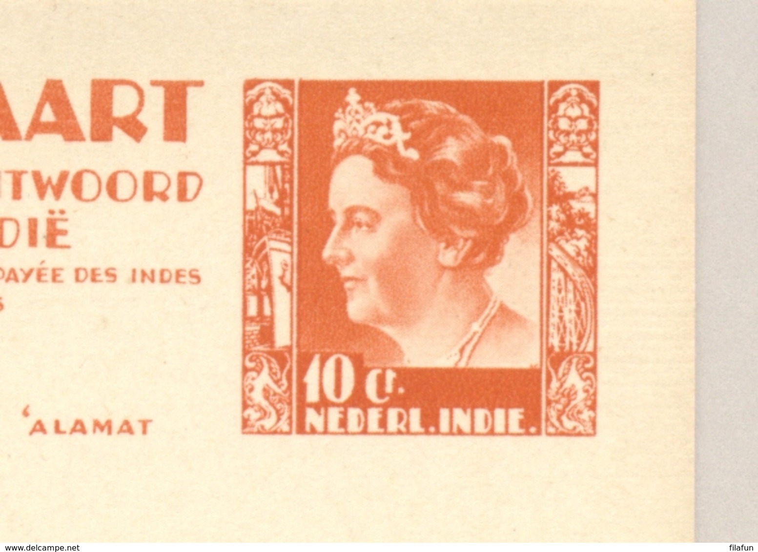 Nederlands Indië - 1940 - 10+10 Cent Wilhelmina Type Kreisler, Briefkaart G66 - Ongebruikt - Nederlands-Indië