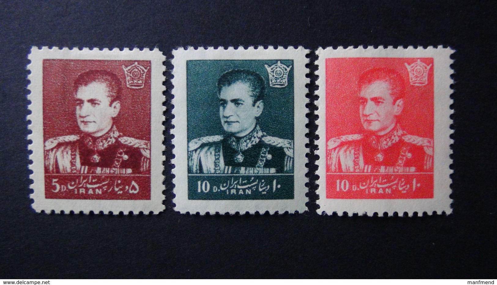 Iran - 1958 - Mi:IR 1030, 1032-3*MH - Look Scan - Iran