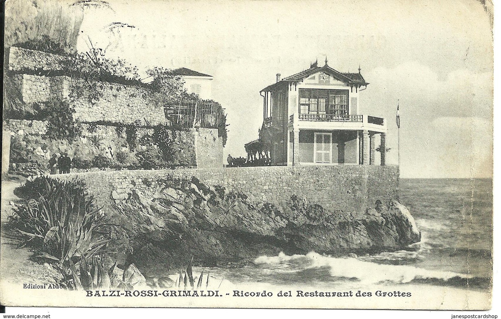 BALZI-ROSSI-GRIMALDI - Ricordo Del Restaurant Des Grottes - LIGURIA - Other & Unclassified