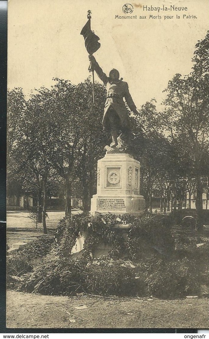 Carte écrite En 1921  : Monnument Aux Morts Pour La Patrie - Habay