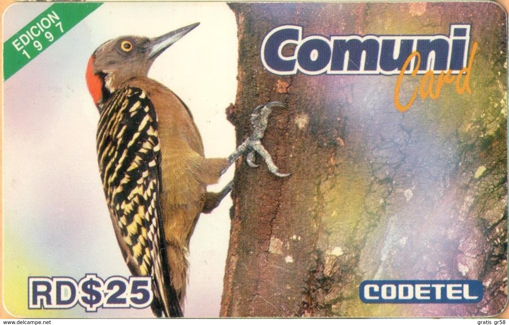 Dominicana - DMC014, El Carpintero, Edition 1997, Birds, 25 $, 1997, Used - Dominik. Republik