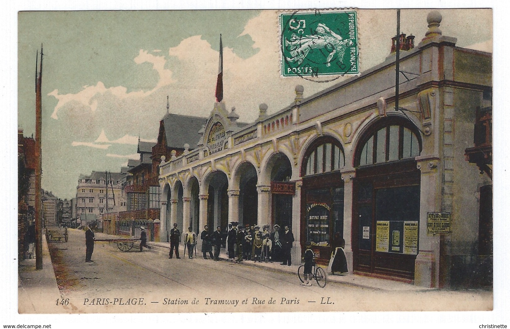 62  Paris - Plage   Station De Tramway Et Rue De Paris - Autres & Non Classés