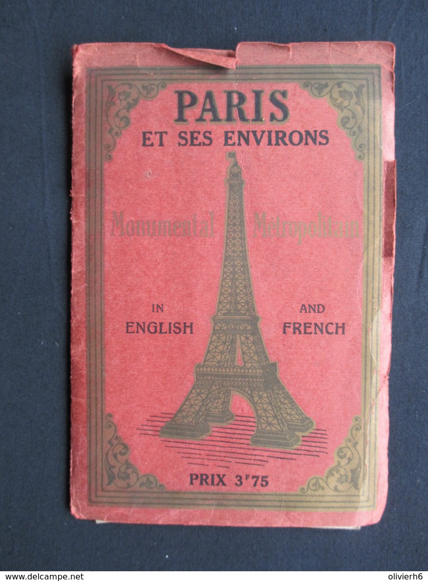 VP PLAN (V1823) PARIS ET SES ENVIRONS (2 Scans) Monumental Métropolitain - Cartes Géographiques