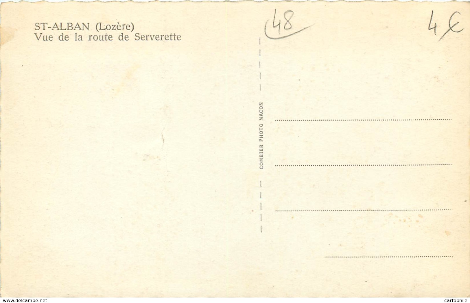 48 - SAINT ALBAN - Vue Sur La Route De Serverette (cpsm 9x14) - Saint Alban Sur Limagnole