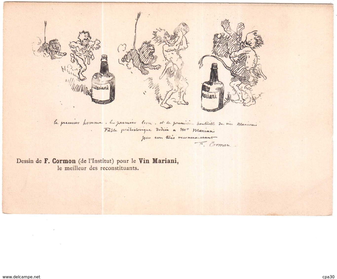 CPA COLLECTION DE L' ALBUM DU VIN MARIANI. DESSIN DE F.CORMON - Autres & Non Classés