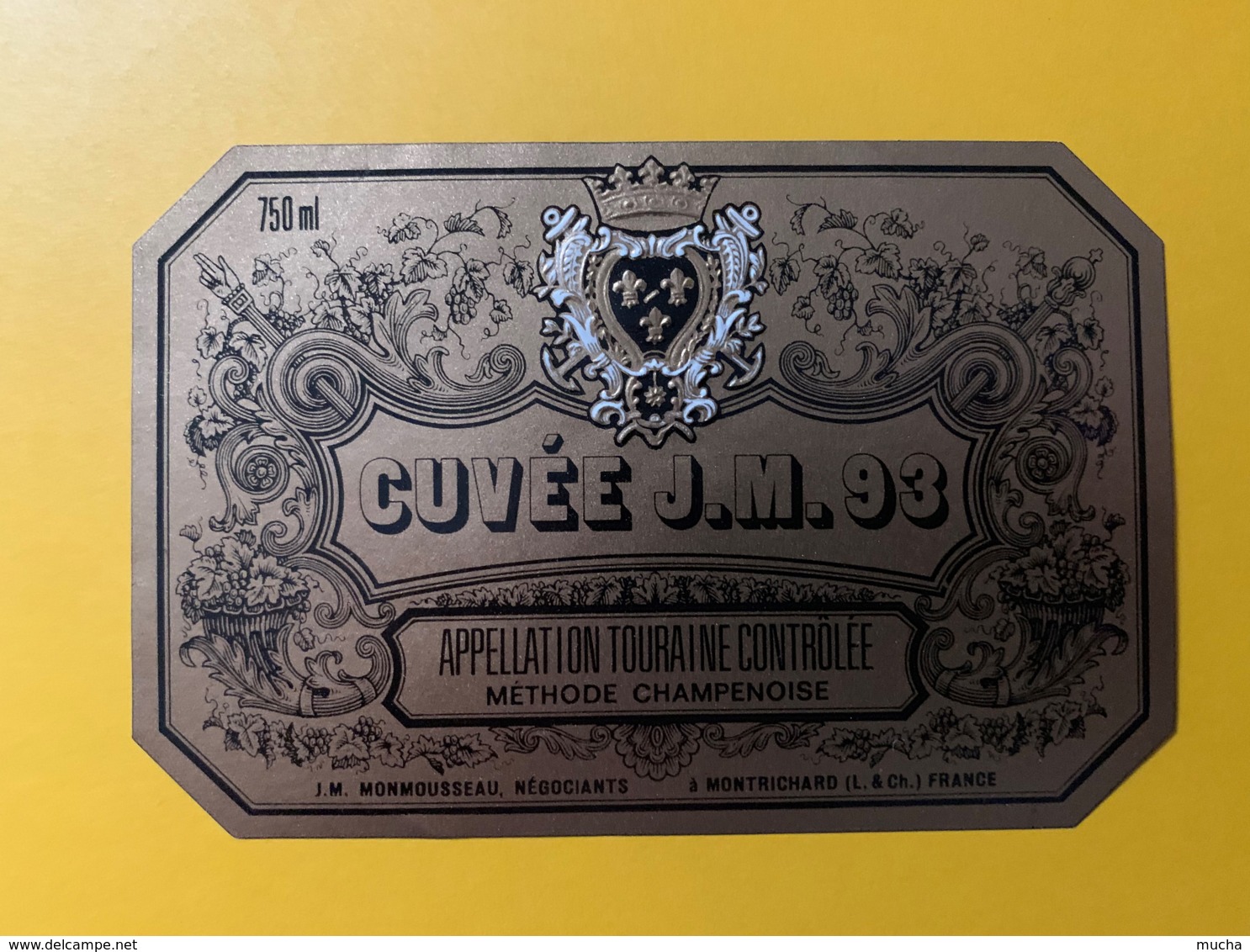 9272 - Cuvée J.M. 93 Touraine Monmousseau - Autres & Non Classés