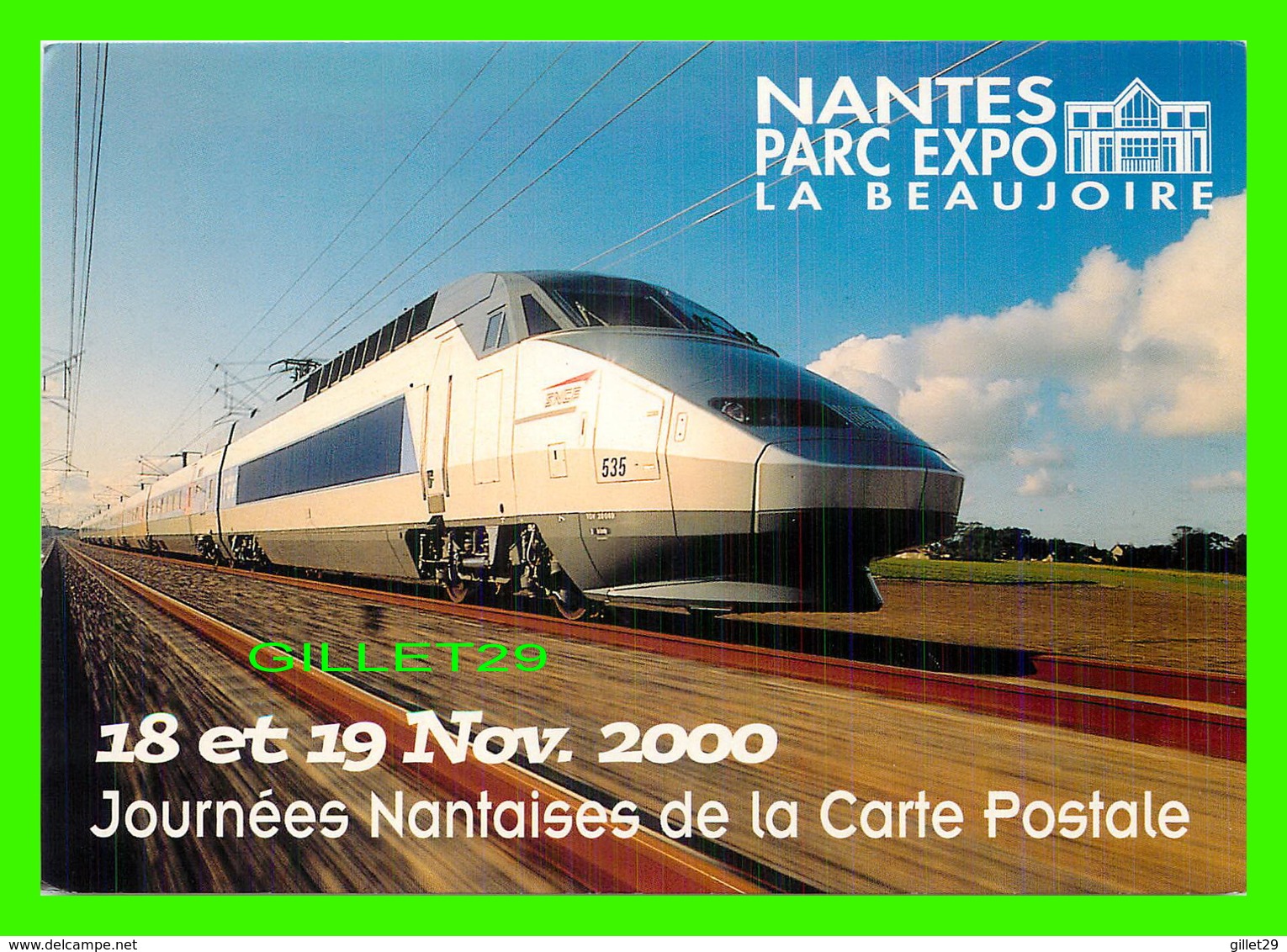 ADVERTISING, PUBLICITÉ - NANTES PARC EXPO, LA BEAUJOIRE EN 2000 - TGV ATLANTIQUE - - Werbepostkarten