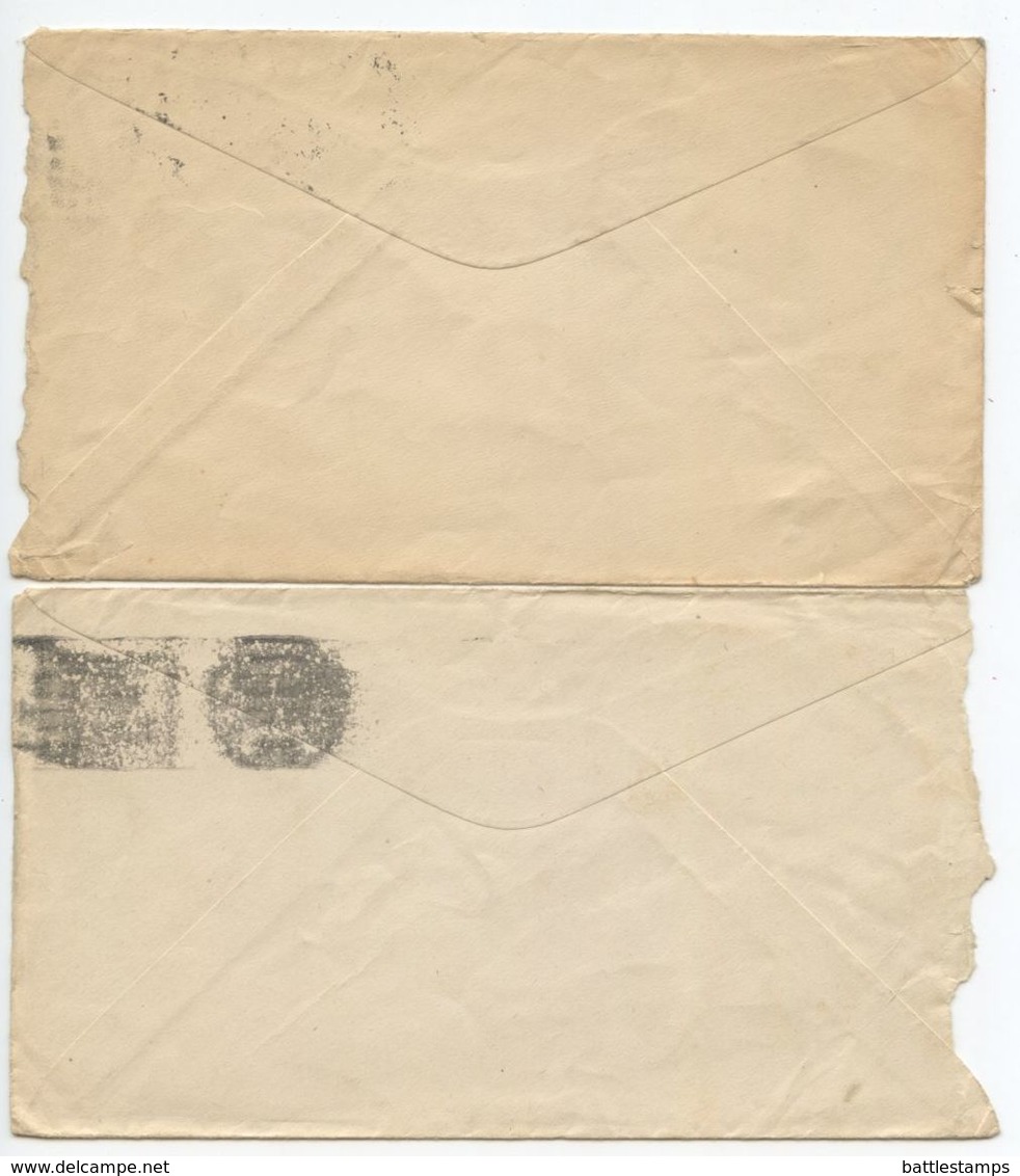 United States 1918 2 Covers Houston TX & Hempstead NY W/ 3c. Washington Stamps - Lettres & Documents