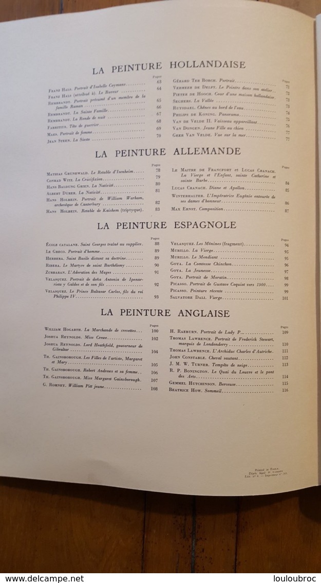 SUR L'EVOLUTION DE LA GRANDE PEINTURE ETRANGERE 115 PAGES QUELQUES  NUS FEMININS FRAIS DE PORT OFFERT