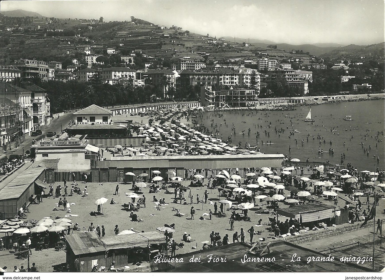 REAL PHOTOGRAPHIC POSTCARD RIVIERA DEI FIORI - SAN REMO - LIGURIA - San Remo