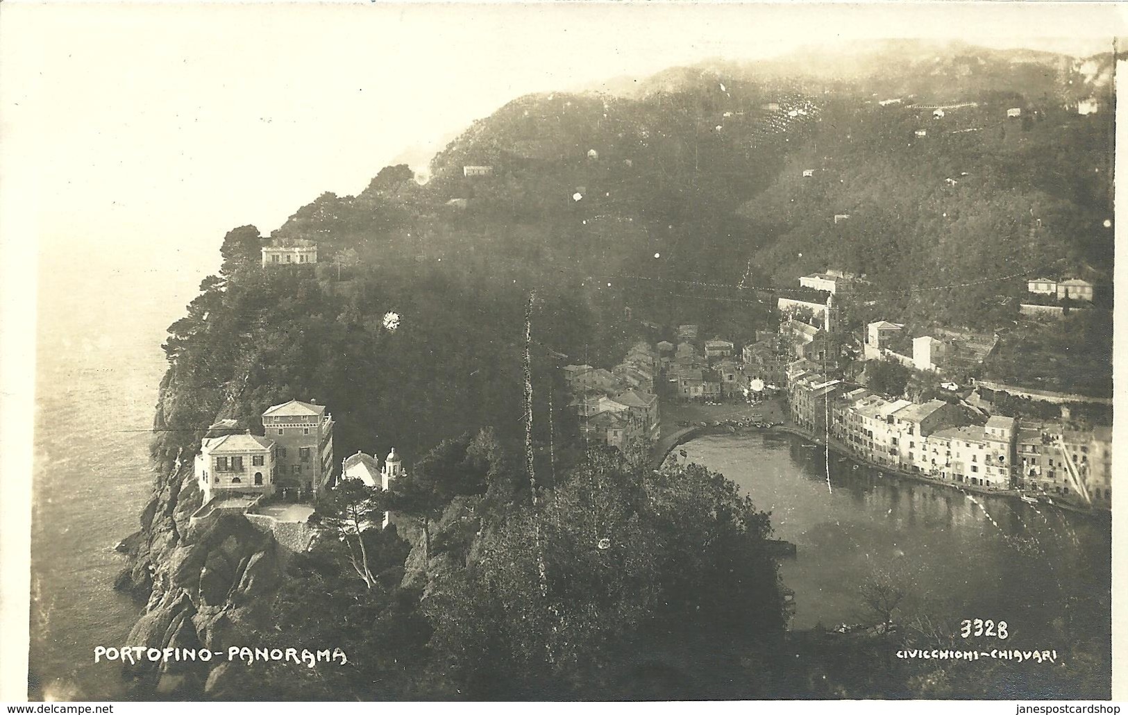 REAL PHOTOGRAPHIC POSTCARD - PORTOFINO - PANORAMA - LIGURIA - San Remo