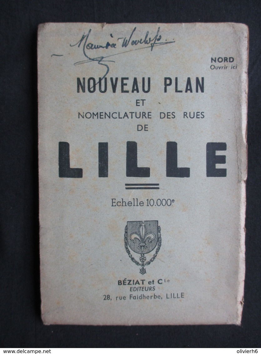 VP PLAN (V1823) LILLE Echelle 1/10.000e (2 Scans) Béziat Et Cie - Geographical Maps