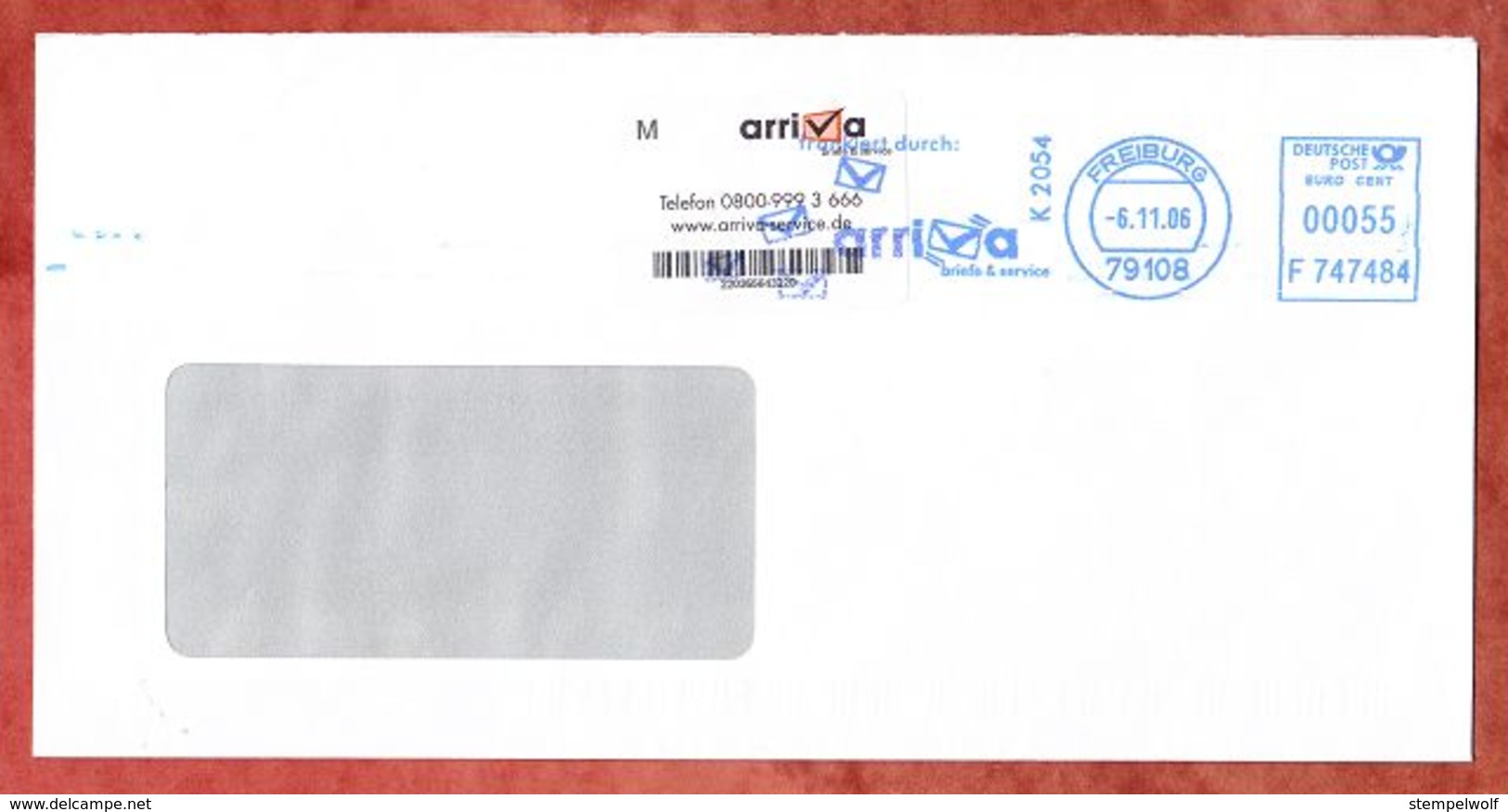 Brief, Label, Francotyp-Postalia F747484 Arriva Freiburg 2006 (61826) - Privados & Locales