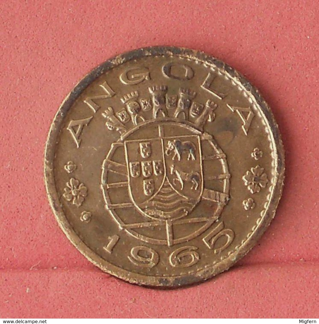 ANGOLA 1 ESCUDOS 1965 -    KM# 76 - (Nº10846) - Angola