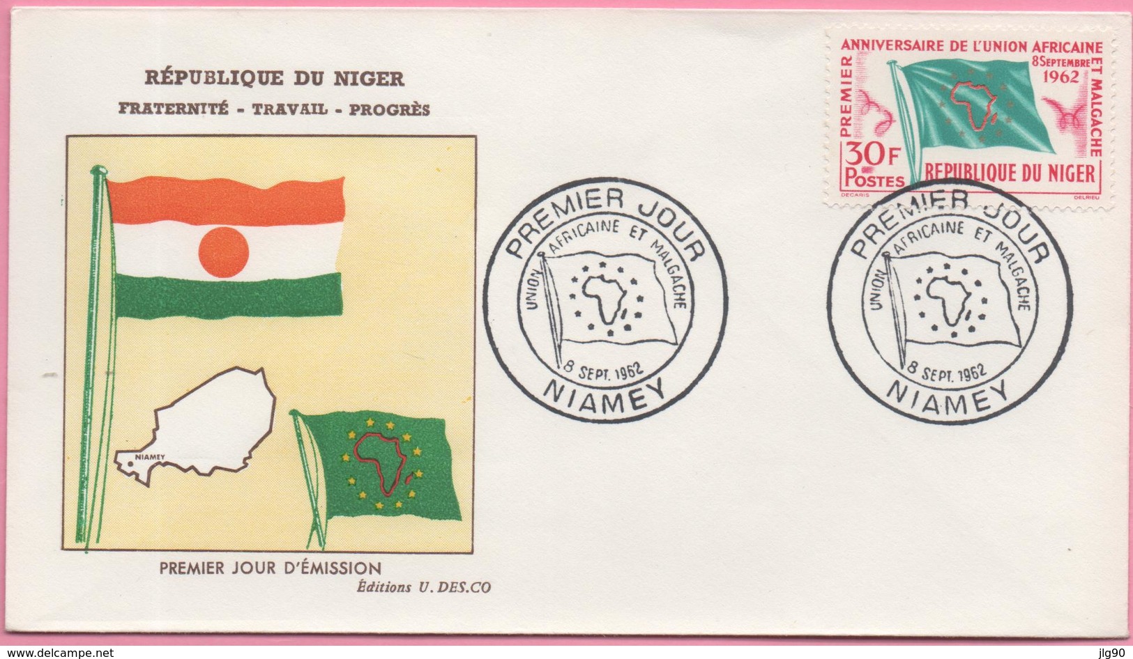 SC112 On Cover 1st Day Of Emission 8-09-1962  Niamey - Niger (1960-...)