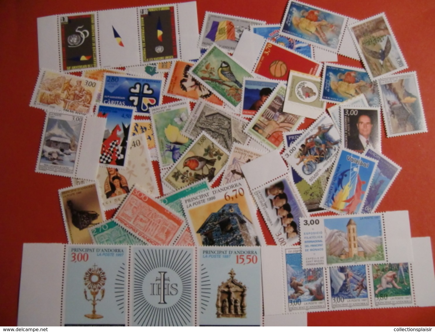 LIQUIDATION ANDORRE ENTRE 1989 ET 2010 TIMBRES NEUFS** FORTE FACIALE - Collections