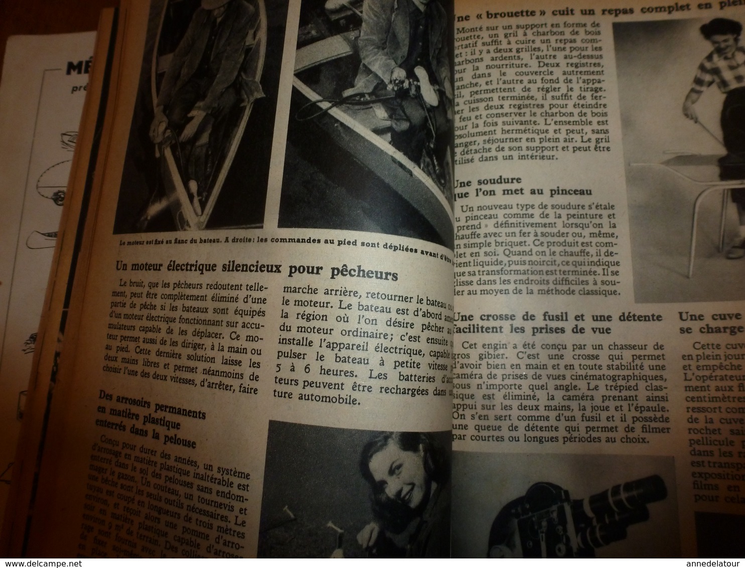 1953 MÉCANIQUE POPULAIRE: Faire fausse-vraie pierre précieuse;Faire un bon appât pour pêcher;Comment monter à cheval;etc