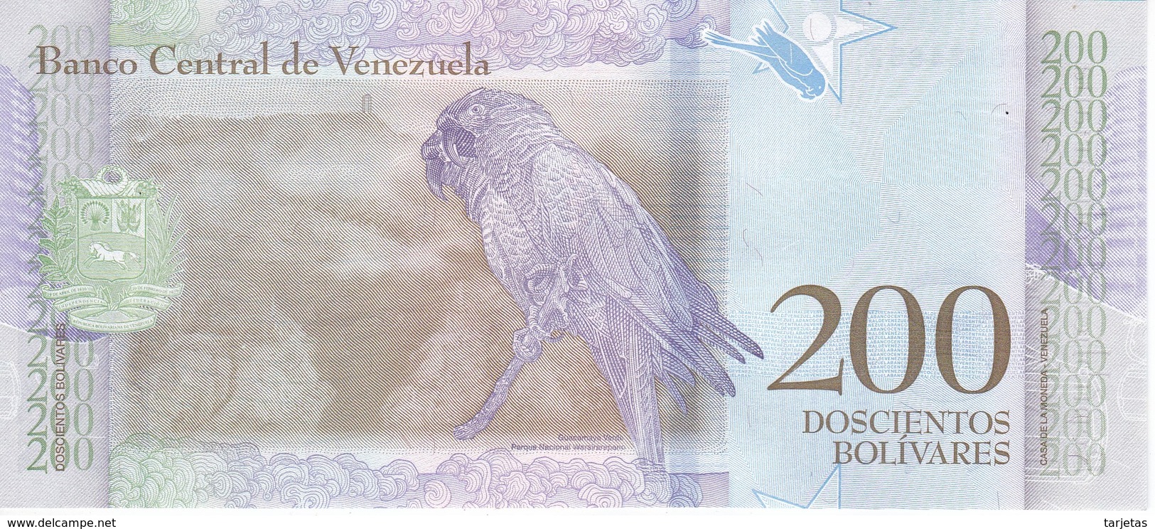 BILLETE DE VENEZUELA DE 200 BOLIVARES DEL 13 DE MARZO DEL AÑO 2018 SIN CIRCULAR-UNCIRCULATED (BANKNOTE) LORO-PARROT - Venezuela