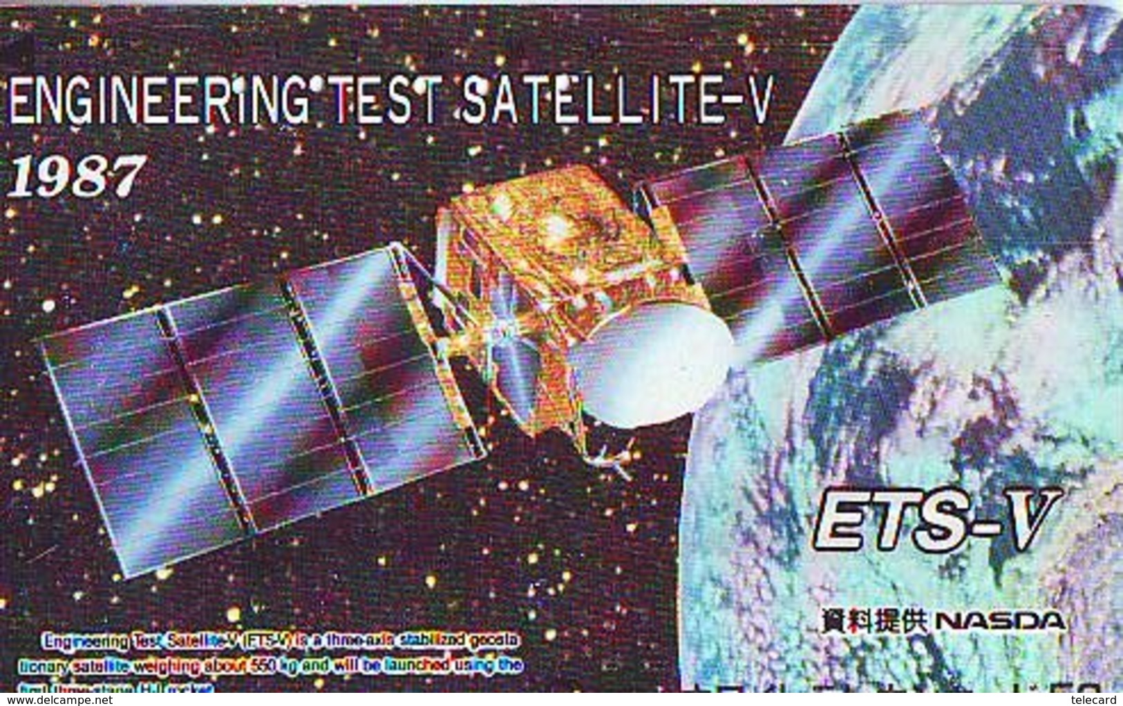 Télécarte Japon * ESPACE (852) GLOBE * SATELLITE * TERRESTRE * MAPPEMONDE * Telefonkarte Phonecard JAPAN * - Raumfahrt