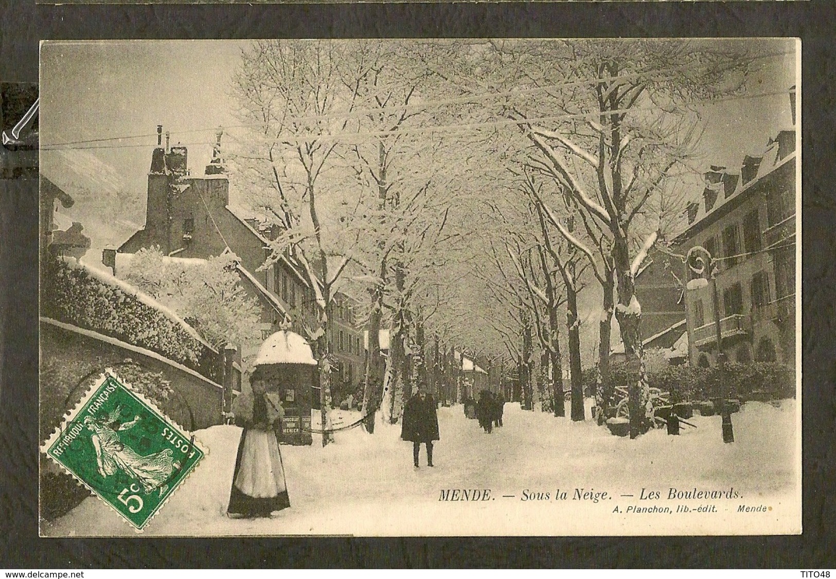 CP-Les Boulevards Sous La Neige - Mende