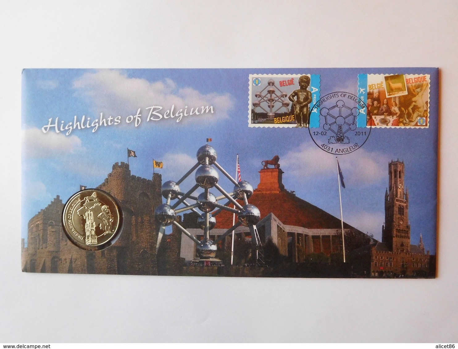 Enveloppe 2011 "Highlights Of Belgium" & Médaille - Lettres & Documents