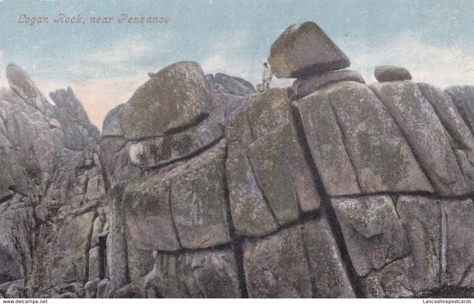 Postcard Logan Rock Near Penzance Cornwall My Ref  B12703 - Other & Unclassified