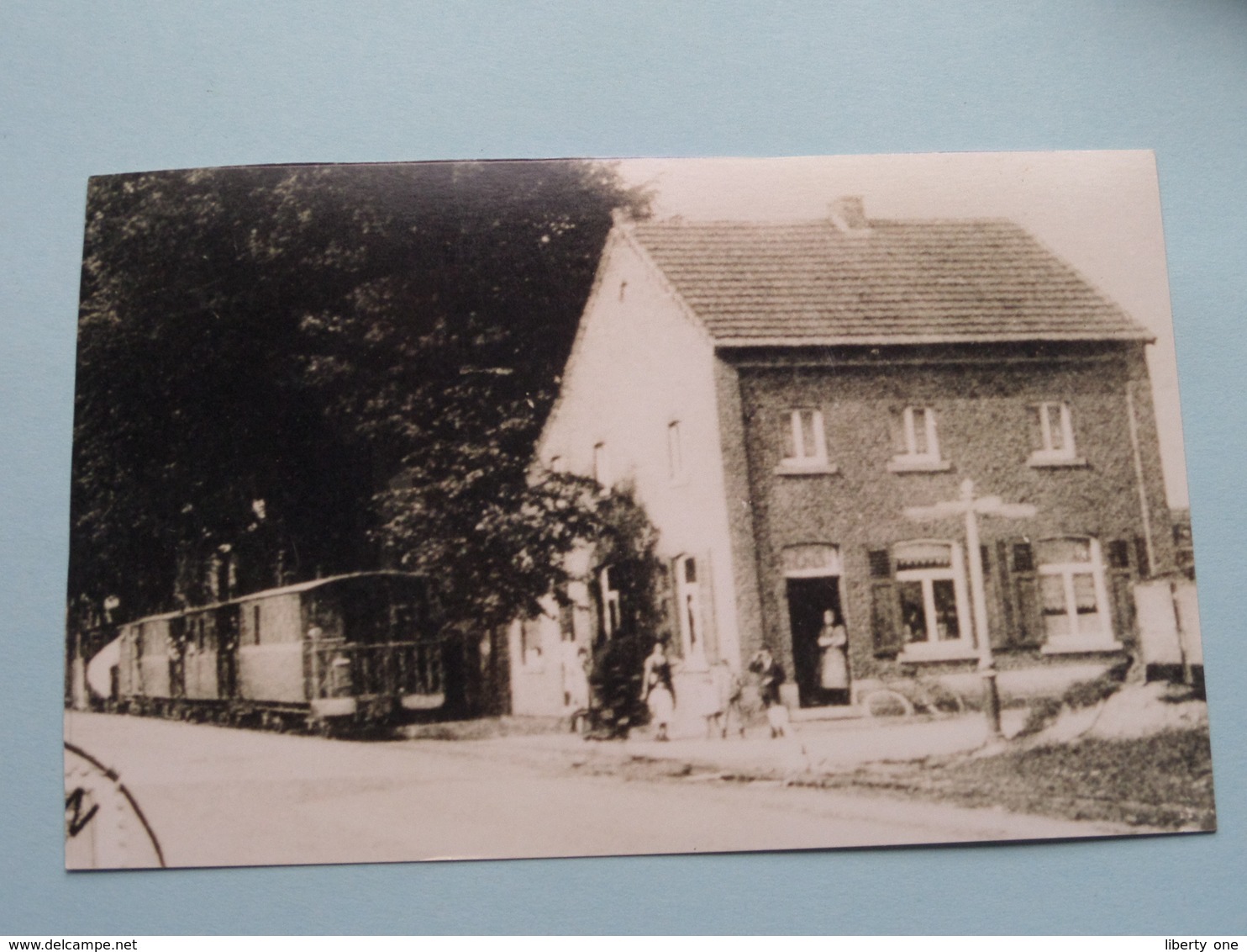 NEERHAEREN Steenweg Met Stoomtram +/- 1930 ( REPRO - COPY Van Postkaart Of Foto / Details Zie Foto ) ! - Lanaken