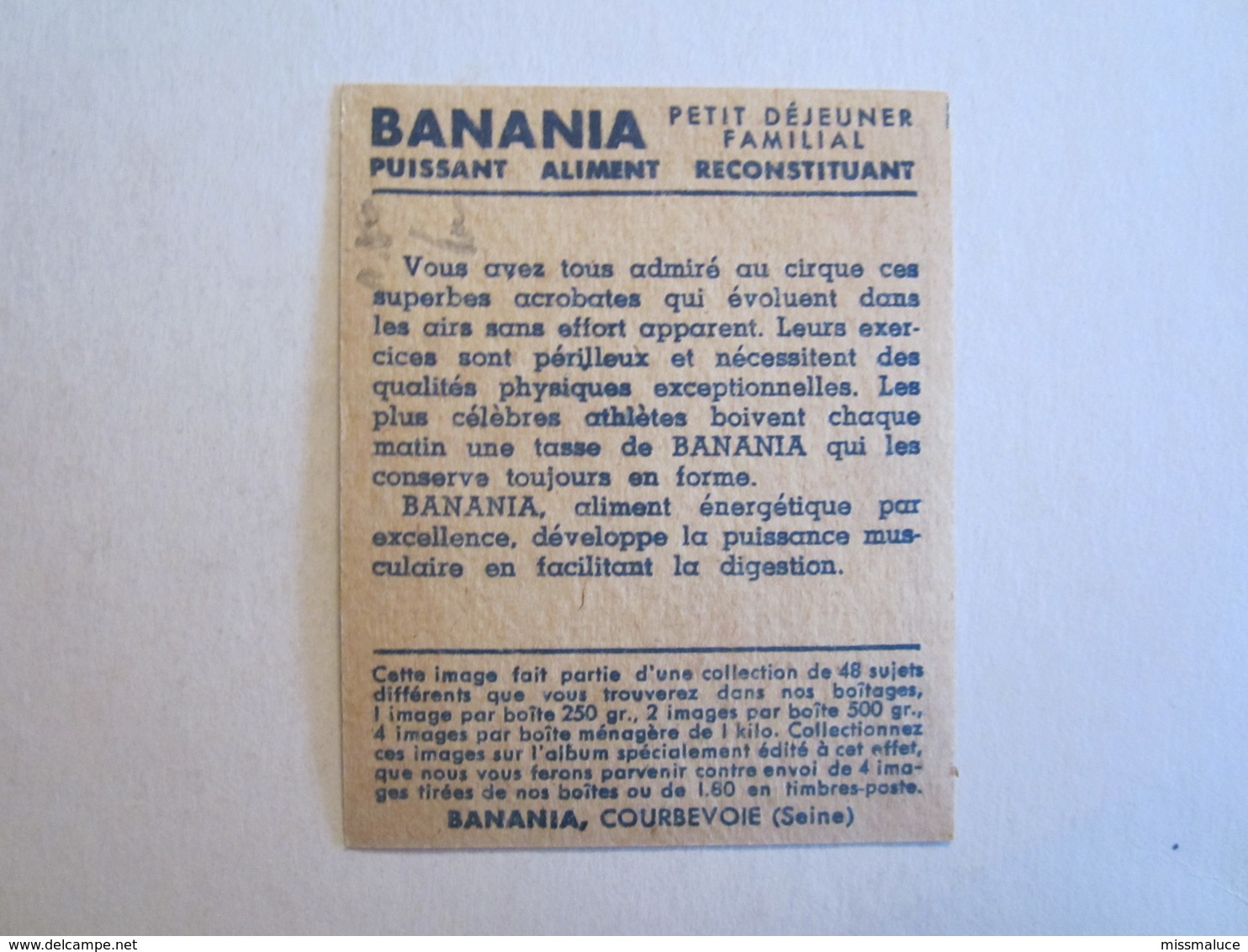 Chromo Chromos Publicité Banania 40 - Banania