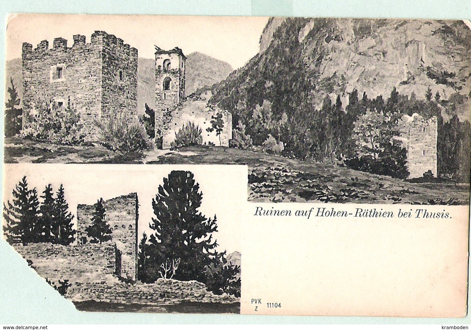 Thusis Ruinen Auf Hohen Räthien - Thusis