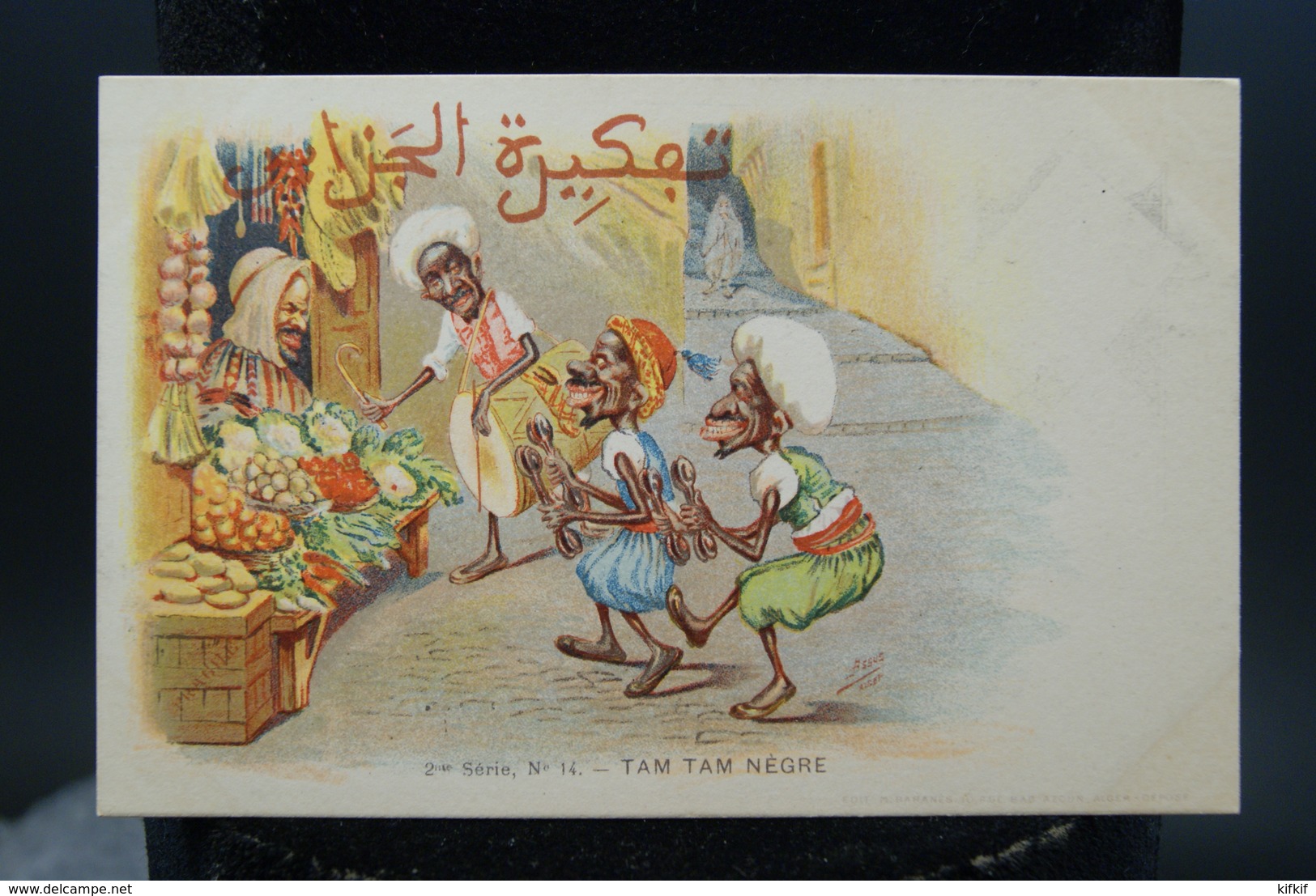 Carte Postale Ancienne Caricature Illustrateur Afrique Du Nord - Algérie Assus Tam Tam Nègre - Autres & Non Classés