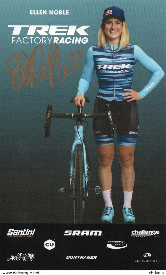 Cyclisme, Ellen Noble, Signée, Format 12,5 X 20,5 Cm - Cyclisme