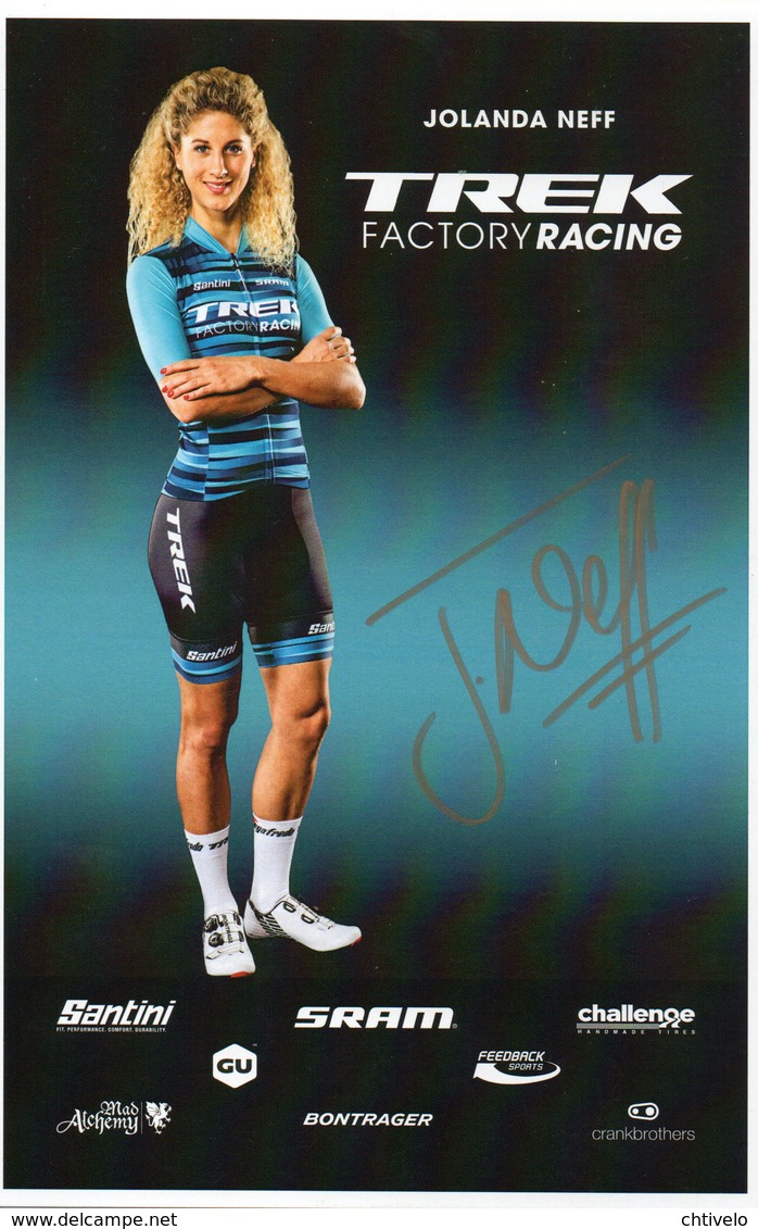 Cyclisme, Jolanda Neff, Signée, Format 21,5 X 14 Cm - Cyclisme