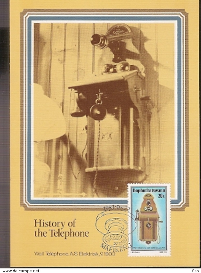Bophuthatswana & Maxi Card, History Of Telephone, Mahikeng  1983 (110) - Botsuana