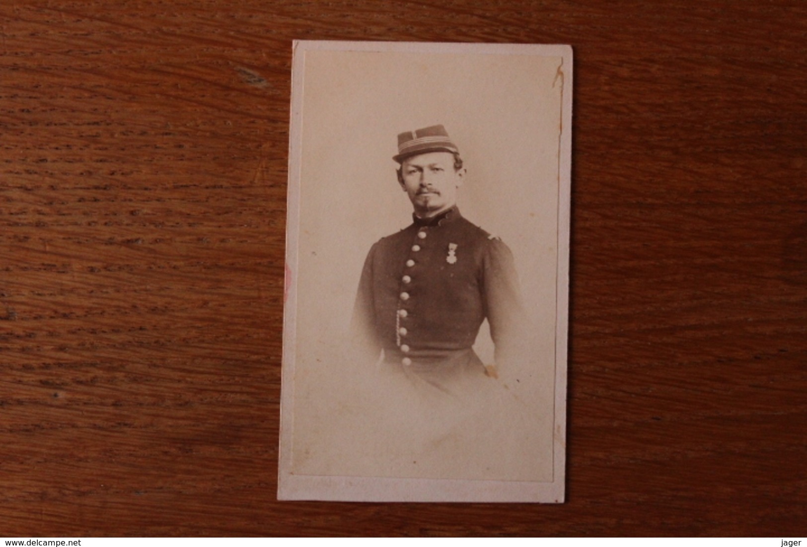 Cdv Militaire Second Empire Capitaine Du Genuie Avec Sa Legion D'Honneur  Par E Rouget - Guerre, Militaire