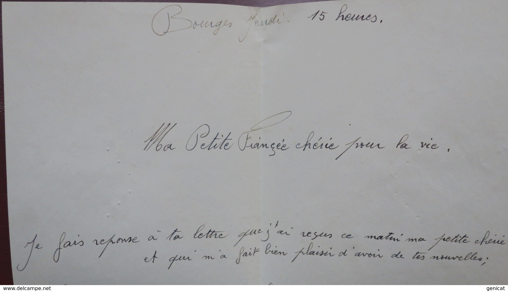 Lettre En Franchise Militaire FFI Bataillon Peri ( Communistes ) Bourges Octobre 1944 Pour Noirlac Cher - Guerre De 1939-45