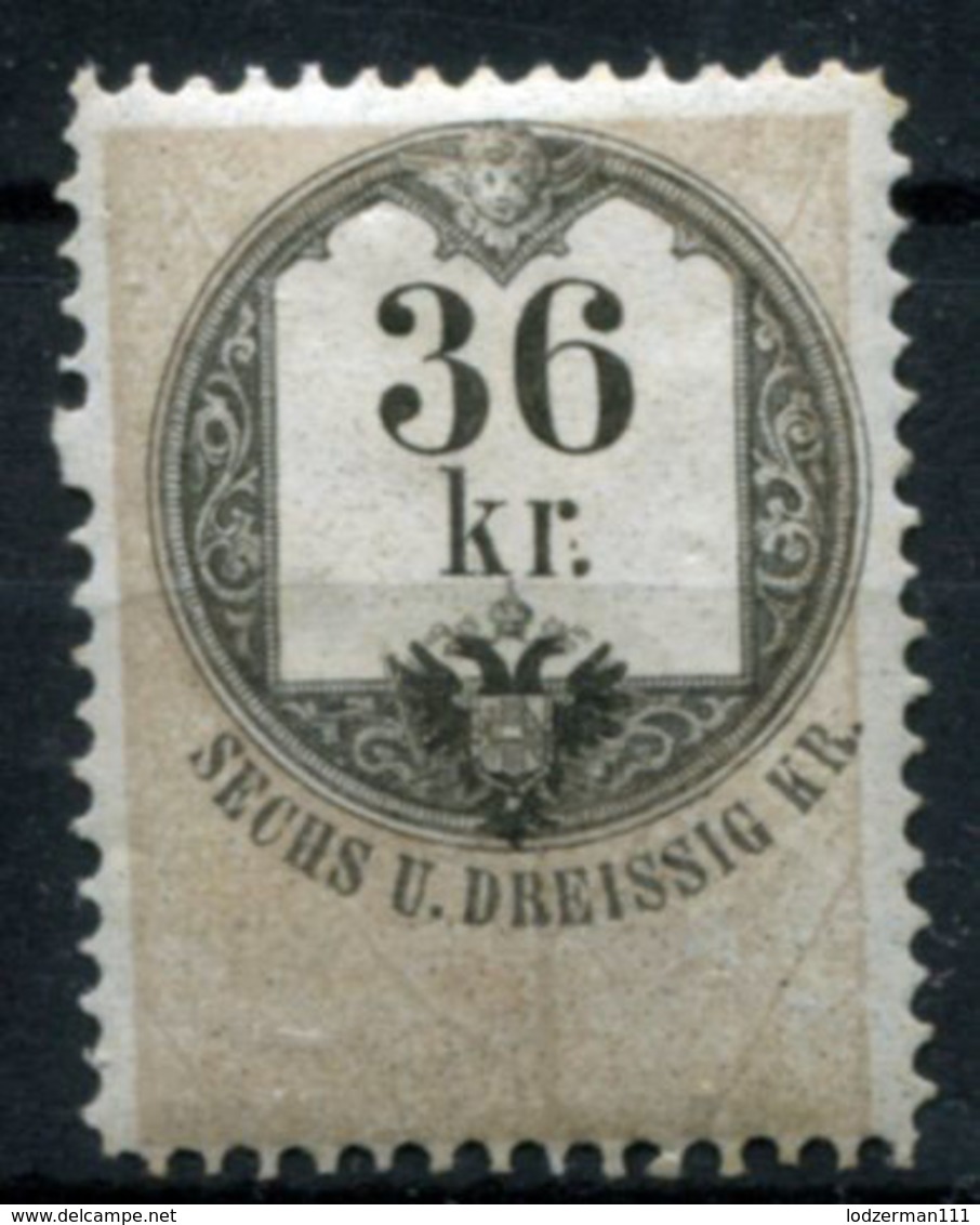 AUSTRIA 1866-68 - 36Kr Revenue Stamp Unused With Gum (MNH) Perf.12 - Fiscali