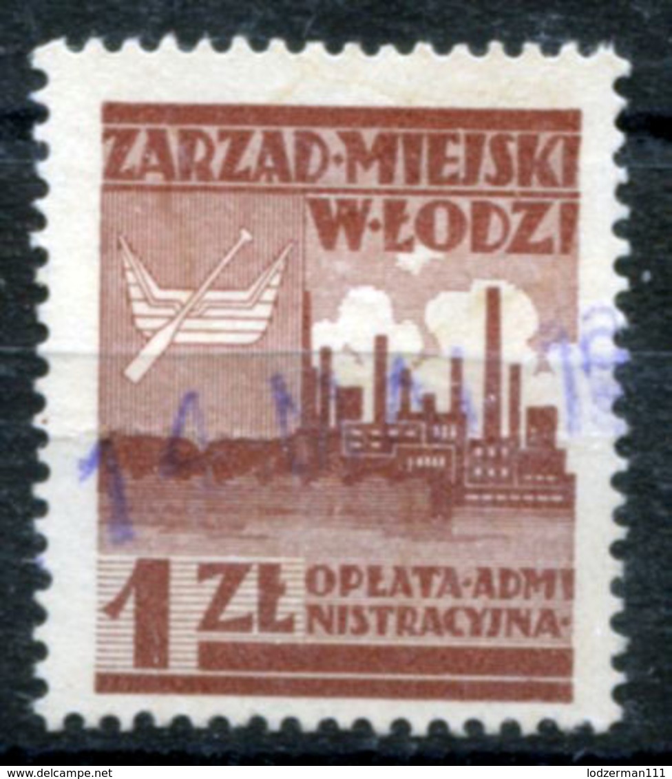 LODZ Municipal Stamp - Fiscali