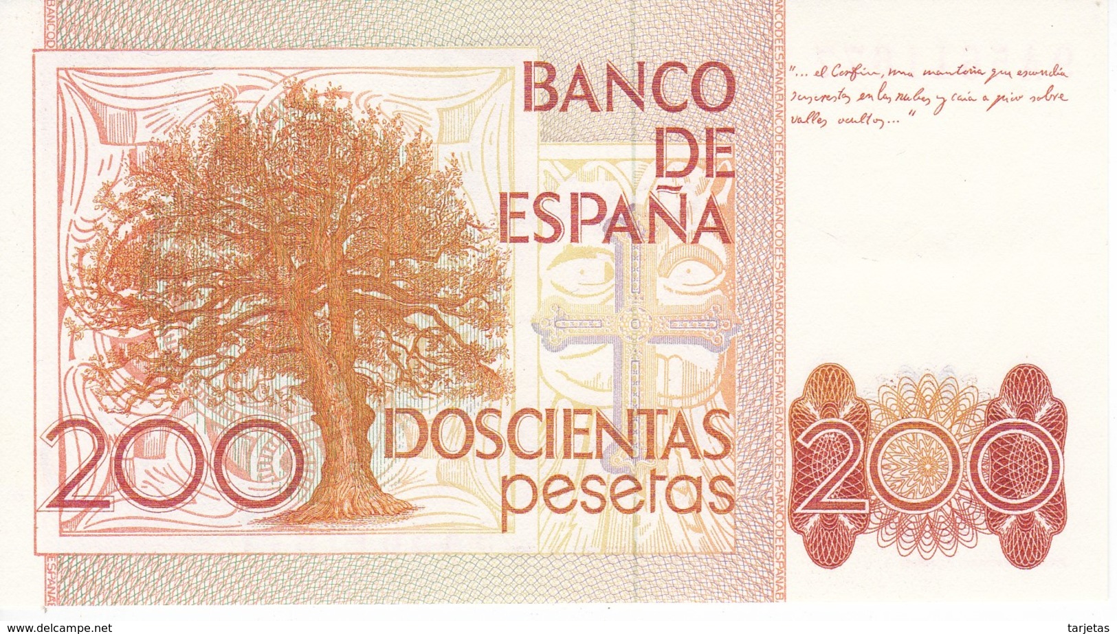 BILLETE DE ESPAÑA DE 200 PTAS DEL AÑO 1980 DE LA SERIE 9A SUSTITUCION EN EBC  (XF)  (BANKNOTE) - [ 4] 1975-… : Juan Carlos I