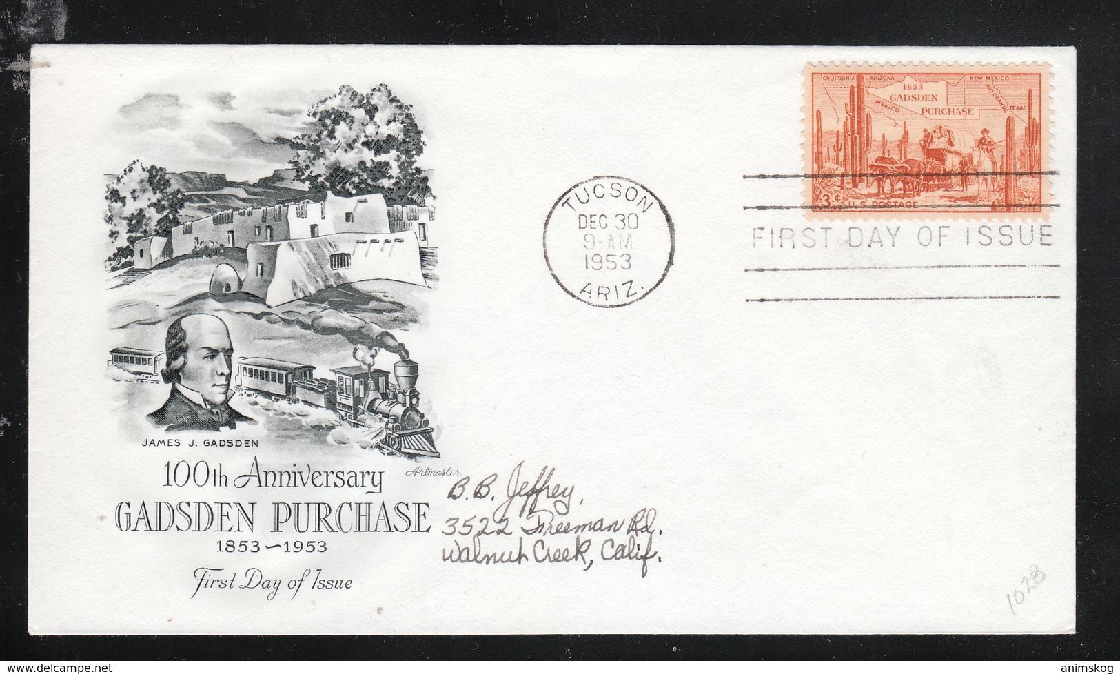 USA 1953, 1 Brief Mit 1xMiNr. 648, Kaktus / USA 1953, 1 Cover With 1x MiNr. 648, Cactus - Sukkulenten