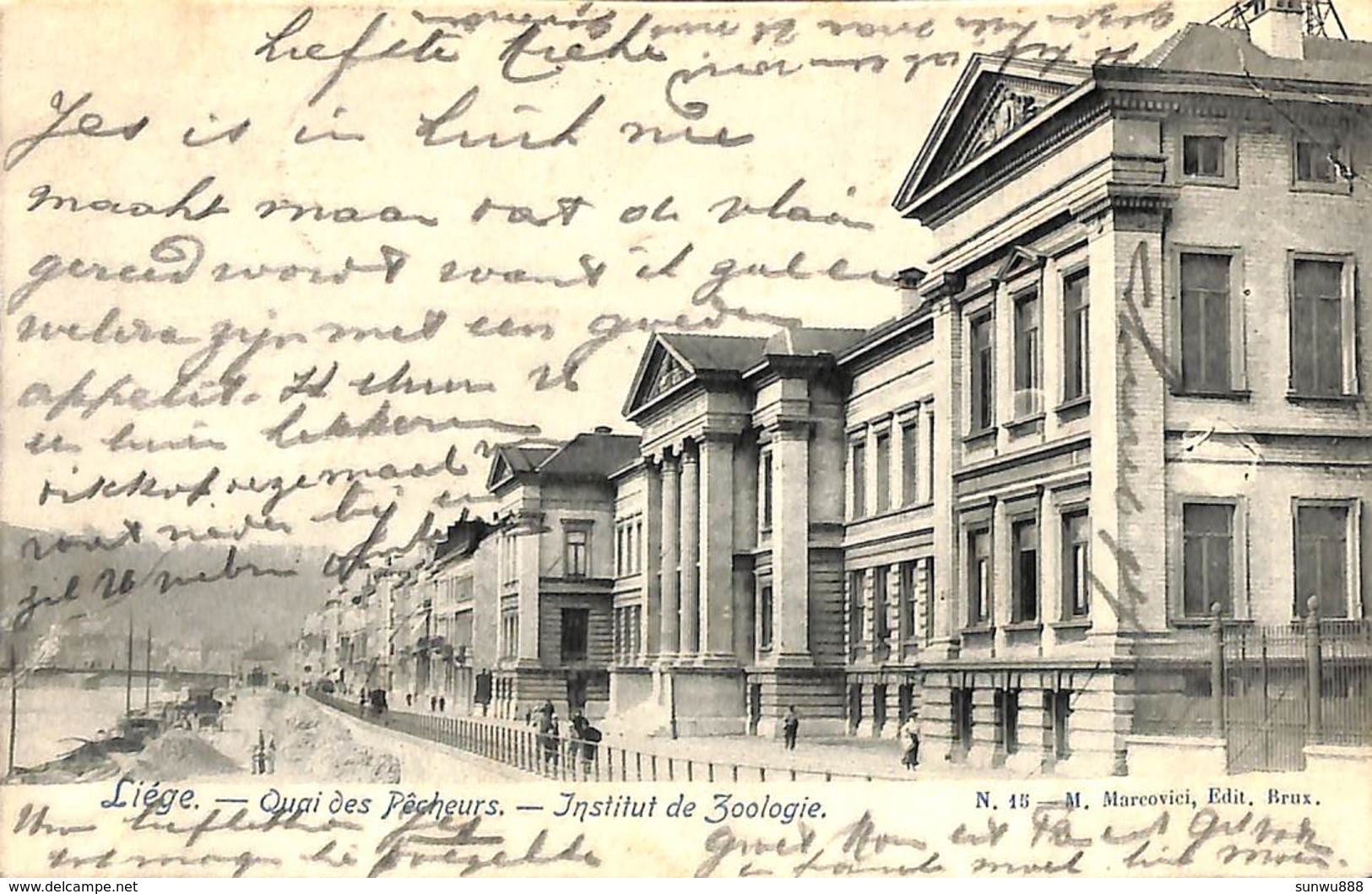 Liège - Quai Des Pêcheurs - Institut De Zoologie (M Marcovici, Animée 1907) - Liege