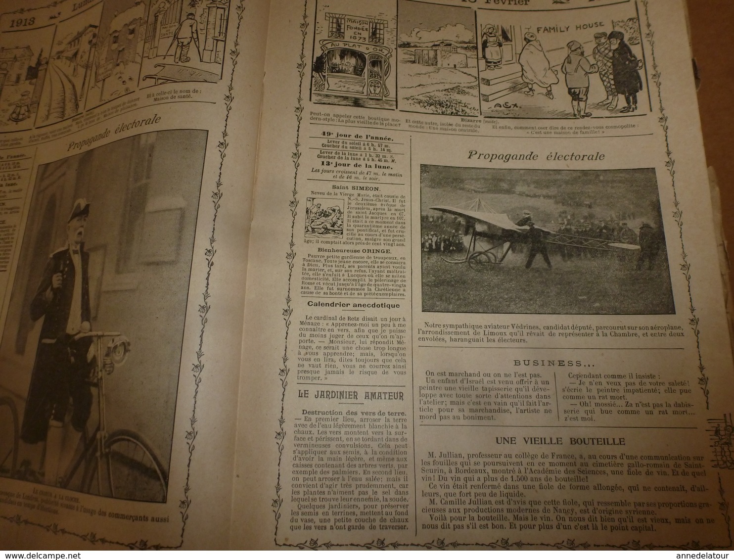 1913 Almanach Vermot :TITANIC ;Le tableau DIABOLIQUE ; ROI du SIAM à BANGKOK;Révolution de la CHINE;Avenir Arctique;etc