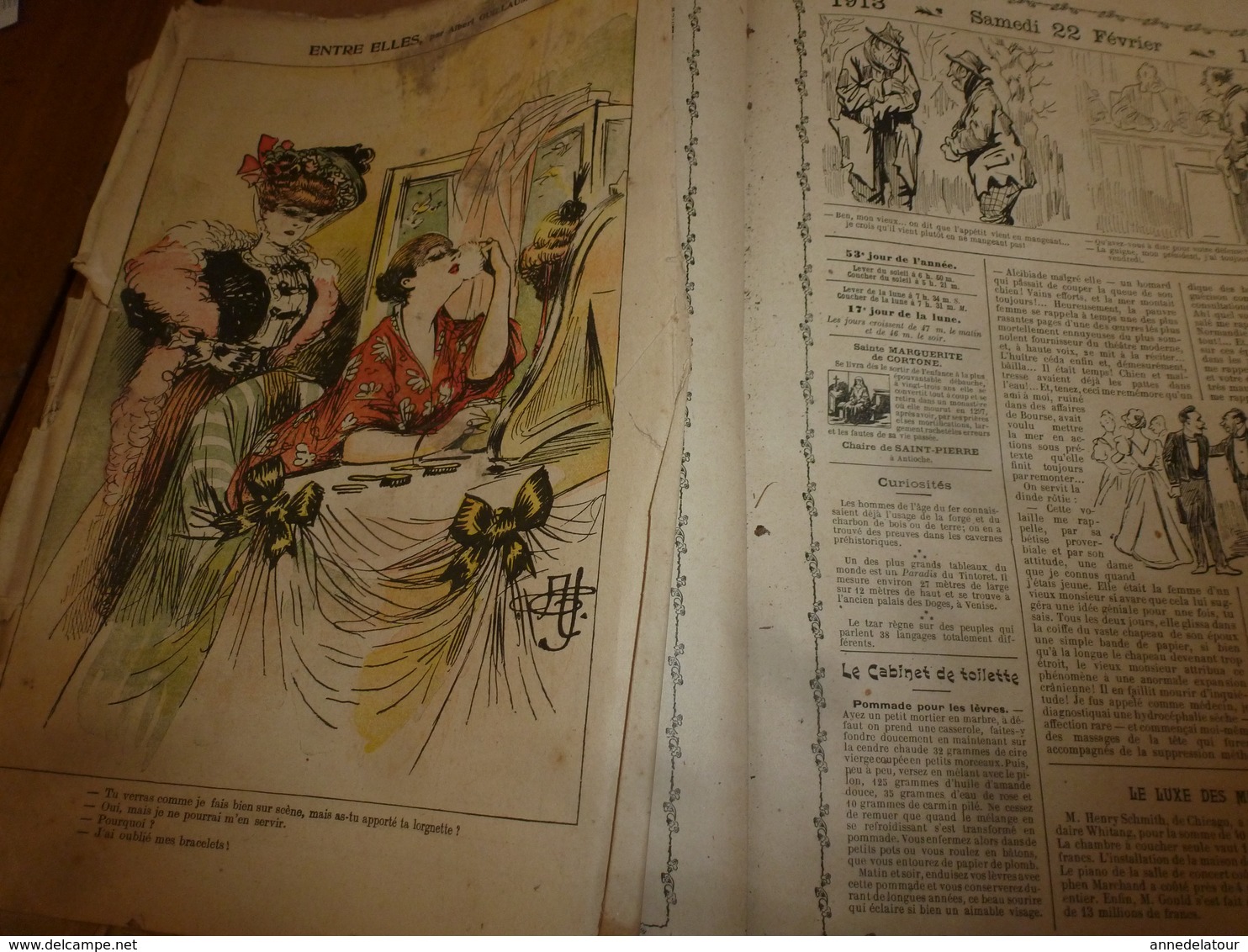 1913 Almanach Vermot :TITANIC ;Le tableau DIABOLIQUE ; ROI du SIAM à BANGKOK;Révolution de la CHINE;Avenir Arctique;etc