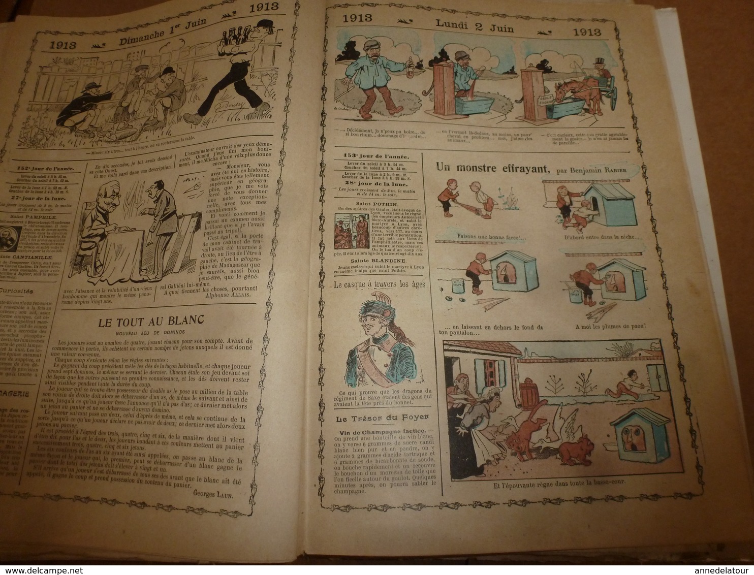 1913 Almanach Vermot :TITANIC ;Le tableau DIABOLIQUE ; ROI du SIAM à BANGKOK;Révolution de la CHINE;Avenir Arctique;etc